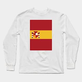 Spanish Flag - Pixel Art Long Sleeve T-Shirt